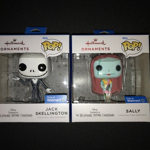 2021 Funko POP! Disney Tim Burton The Nightmare Before Hallmark Christmas Ornament Set Of 2 New Sealed Jack Skellington Sally