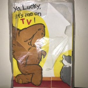 Vintage 80s C.A. Reed ALF 52&quot; x 96&quot; Disposable Paper Tablecloth Cover New Sealed Entertainment Collectible Rare