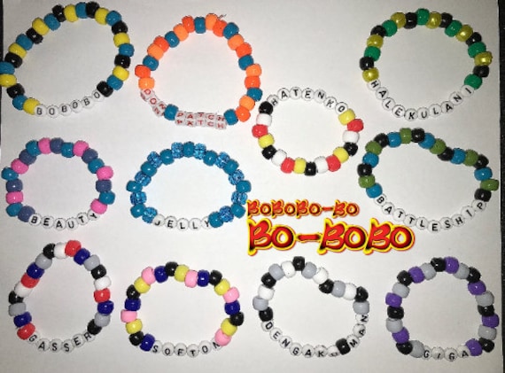 Bobobo-bo Bo-bobo Inspired Pony Bead Bracelets Shonen Jump Manga