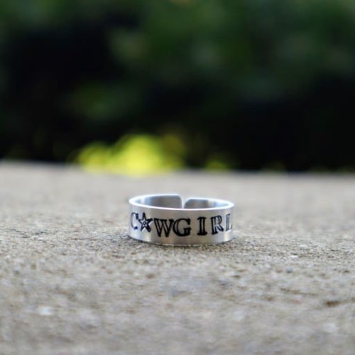 Western Stamped Rings - Etsy