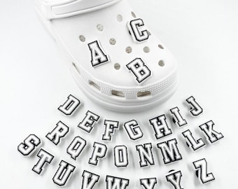 Adornos de letras para zapatos estilo zueco de la A a la Z / Adornos de letras para zapatos / Adornos iniciales / Decoraciones lindas para zapatos / Regalos para niños y adultos