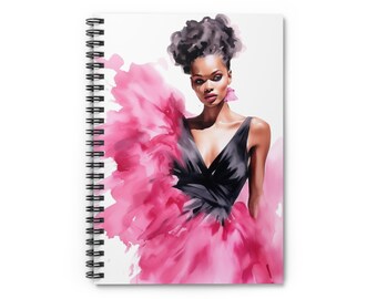 Black Girl Magic Spiral Notebook - Ruled Line