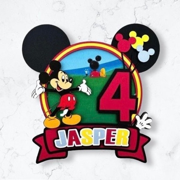 Disney Mickey Mouse 3D Cake Topper | Personalised