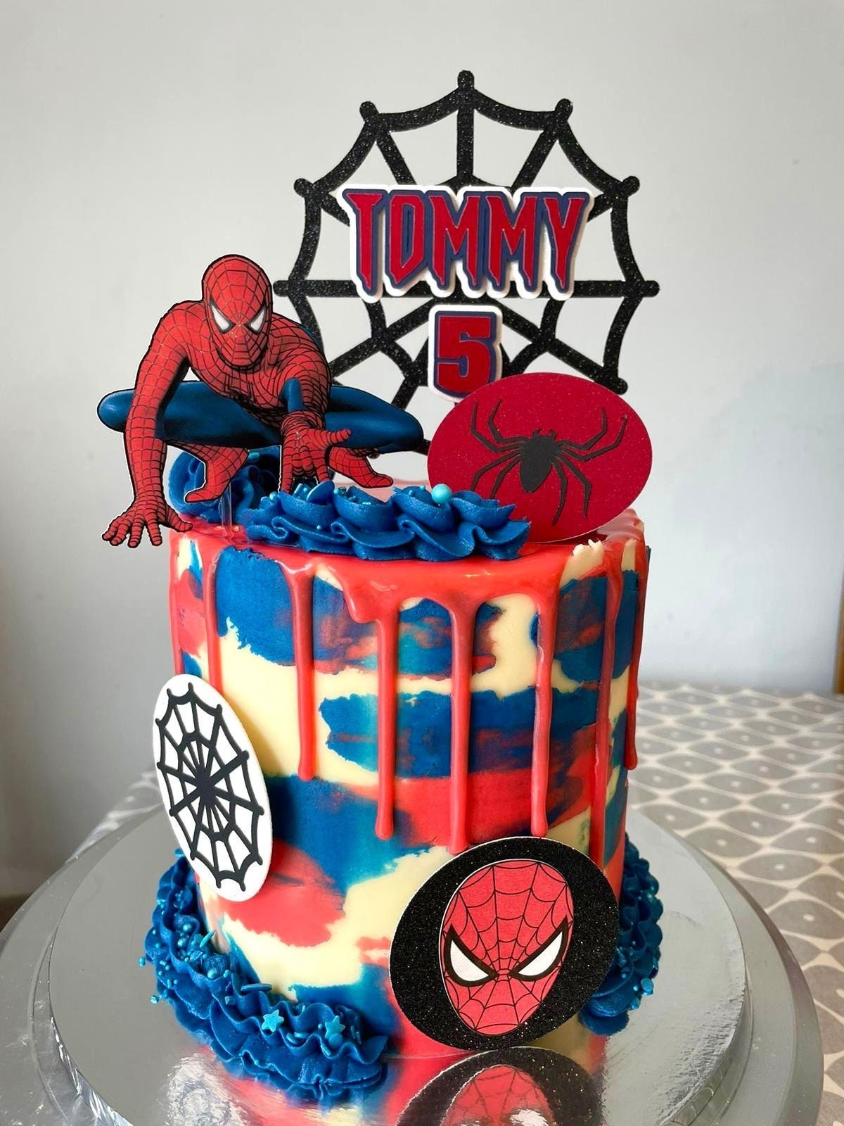 Spiderman Cake Topper Bundle L Personalised Etsy UK