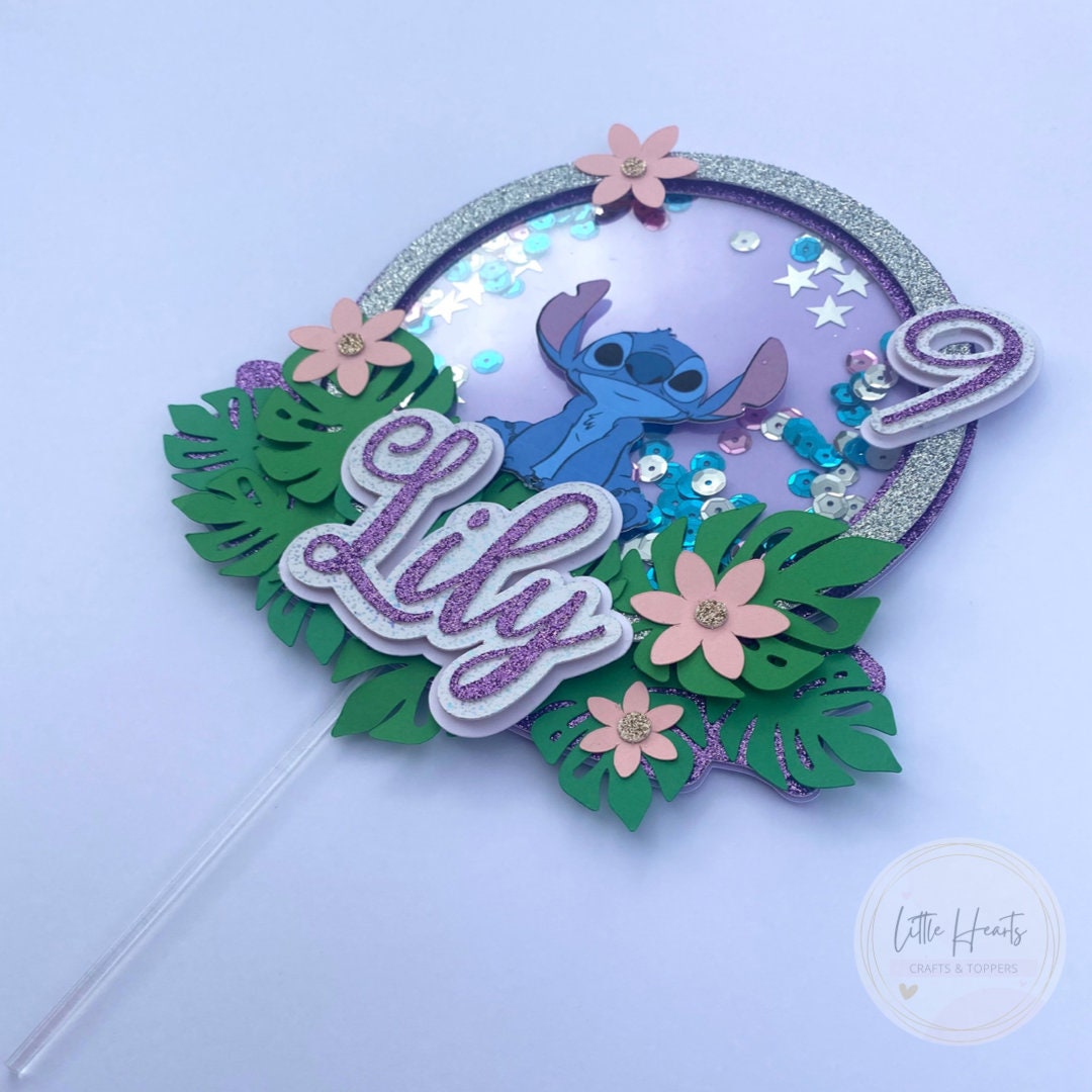 3D Shaker Stitch Cake Topper Lilo and Stitch Personalised Etsy UK