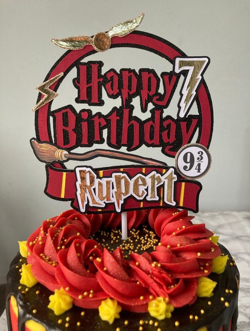 Harry Potter Cake Topper Personalised Etsy UK