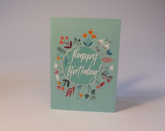 Geburtstagskarte Happy Birthday / Klappkarte zum Geburtstag/ optional mit Umschlag