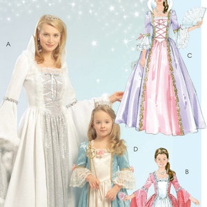 McCall's 5731 UNCUT 5731 Pattern for Princess Fairy Dresses Girl's sizes 3-8 or Misses' sizes S-XL