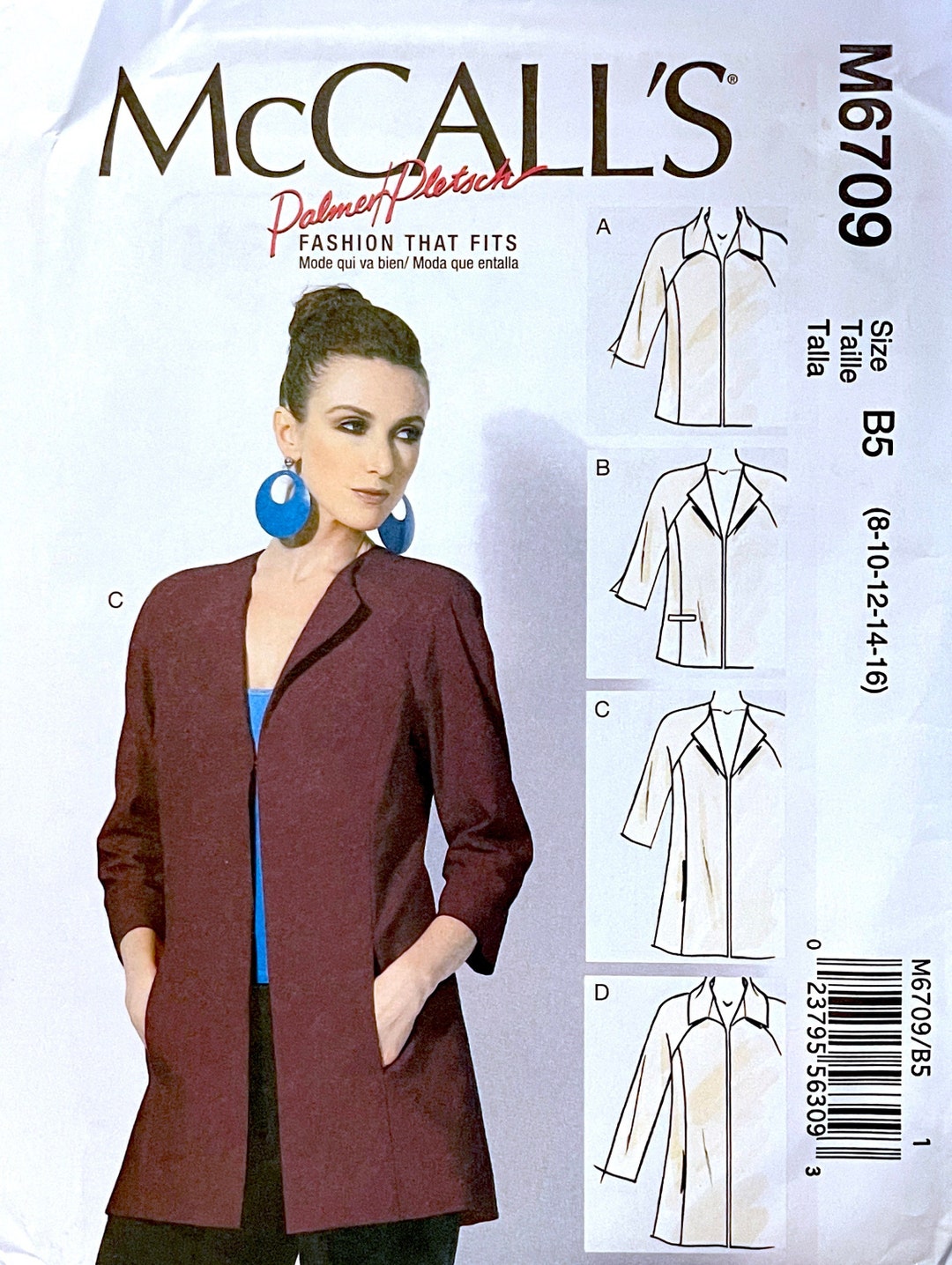 Mccall's 6709 UNCUT Pattern for Misses Jacket/shacket - Etsy