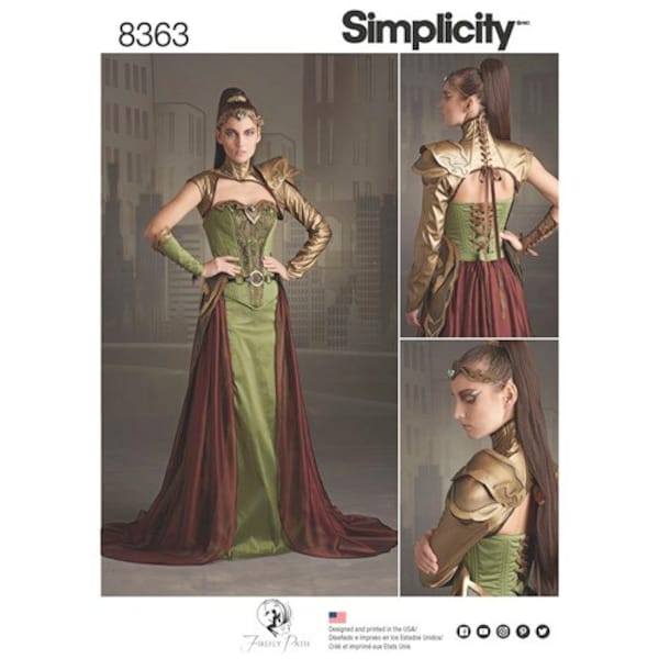 Simplicity 8363 UNCUT Pattern for Women's 6-14 or 14-22 Costume Corseted Dress