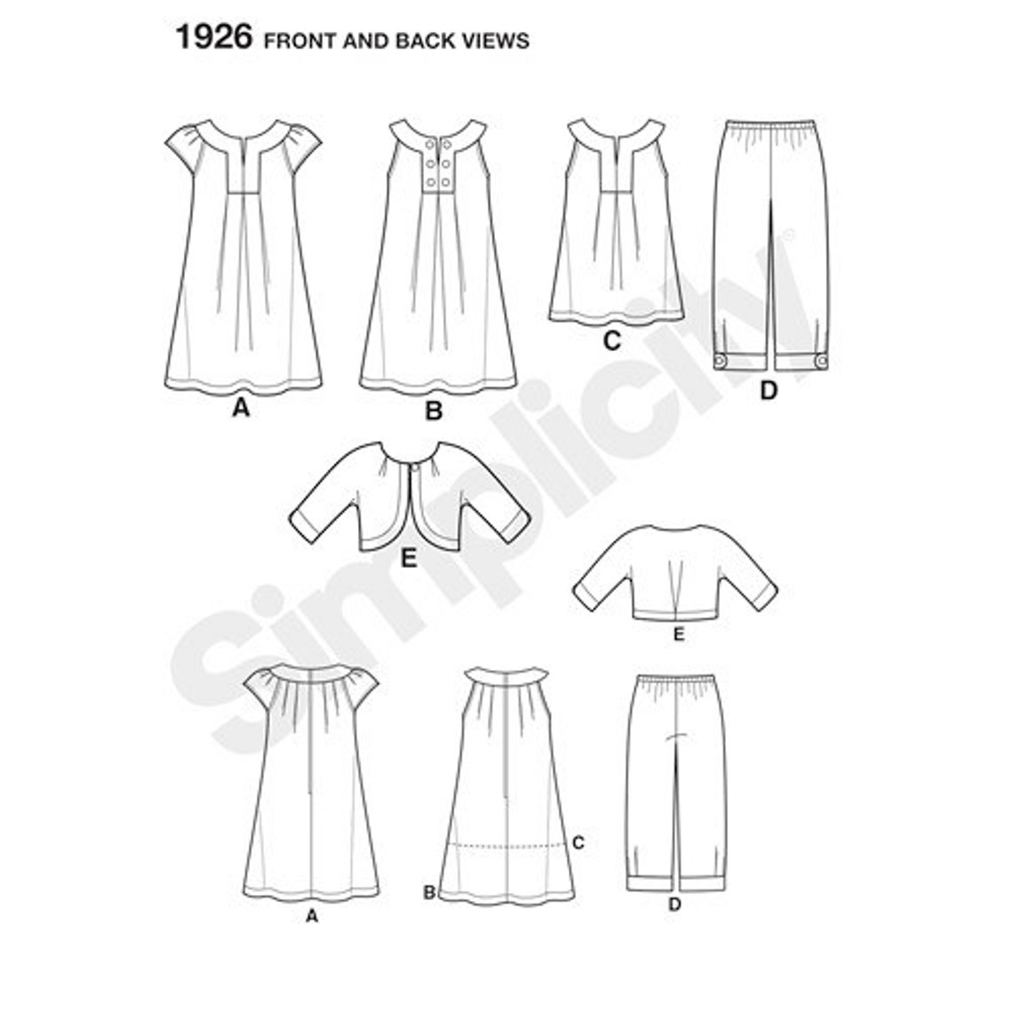 Simplicity 1926 UNCUT Pattern for Girl's Top Pants - Etsy