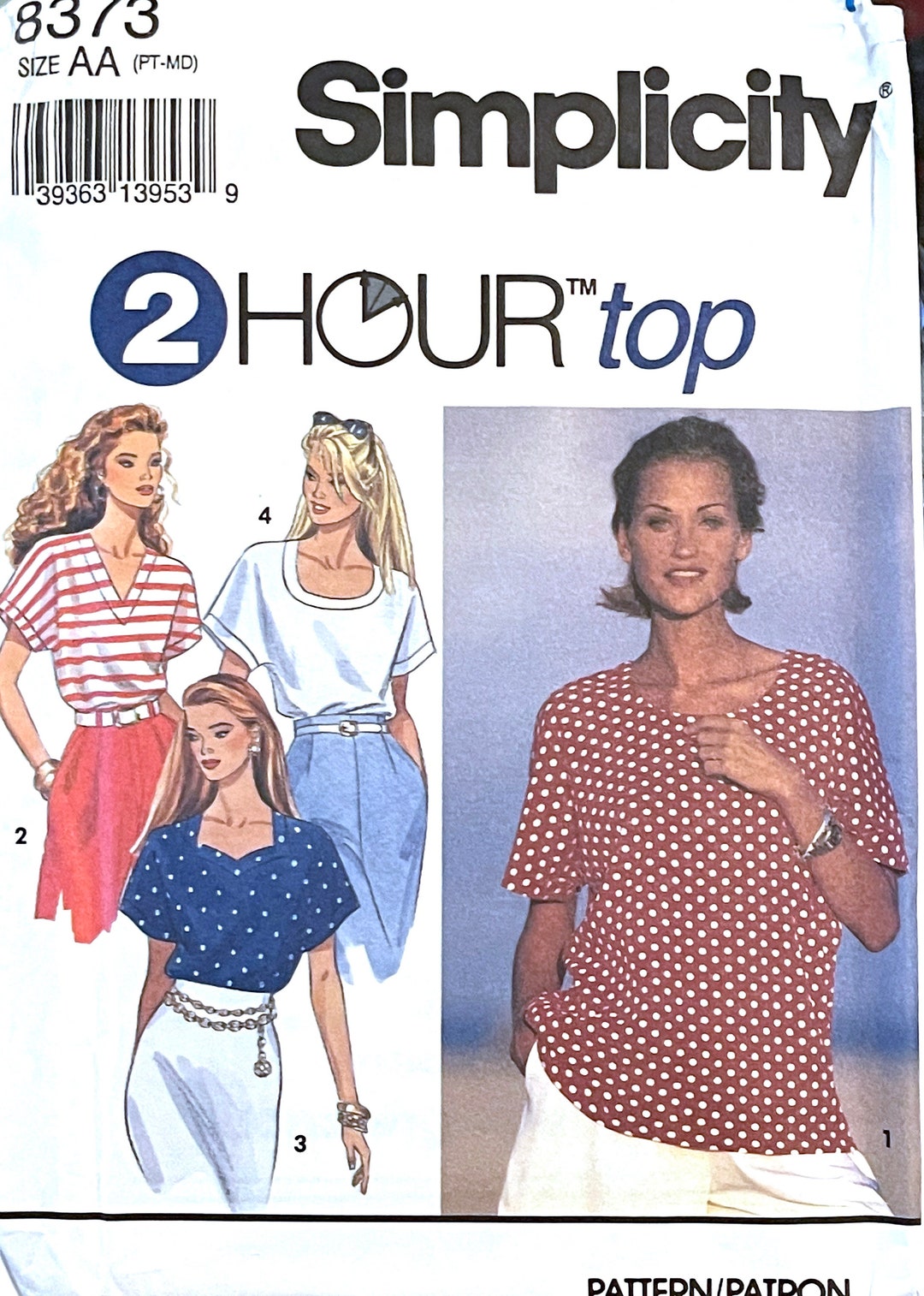 Simplicity 8373 UNCUT Pattern for Misses 2-hour Summer Tops - Etsy