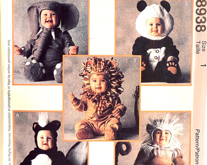 Butterick 3238 SEWING PATTERN Kids Animal Costumes Monkey Etsy