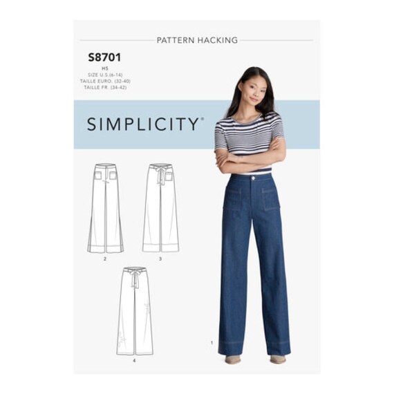 Simplicity 8701 UNCUT Pattern for Misses Pants Sizes 6-14 or - Etsy