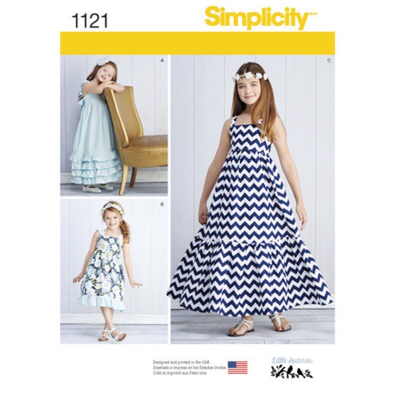 Simplicity 1121 UNCUT Pattern for Girls' Modern Dresses - Etsy