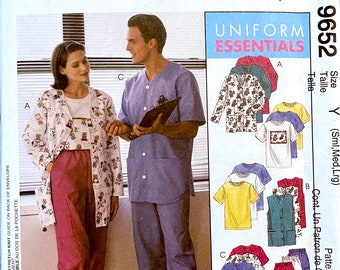 McCall's 9652 UNCUT Pattern for Unisex Scrubs sizes S-L