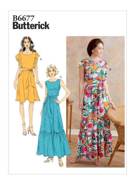 Butterick 6677 UNCUT Pattern for Misses Dresses Sizes 6-14 or - Etsy