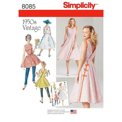 Simplicity UNCUT 8085 Vintage Misses Dresses Pattern Sizes - Etsy