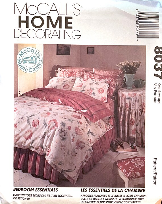 Mccall's 8037 UNCUT Pattern for Feather Bed Cover Duvet Etsy