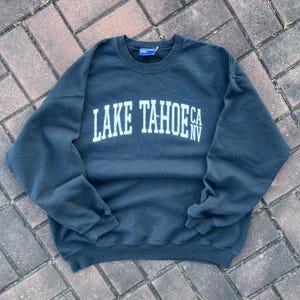 Vintage  MV Sports Tag Lake Tahoe Carolina BigLogo Printed Sweatshirt Crewneck Sweater Baggie South Carolina Colour Black Size X-large
