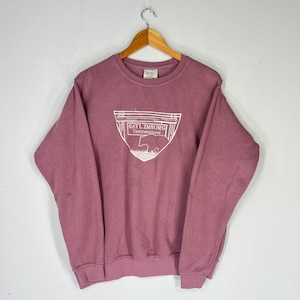 Vintage Pacific Co Tag Gatlinburg Tennessee Big Logo Embroidered Sweatshirt Crewneck Pullover Sweater Tennessee Color Soft Pink Size Large