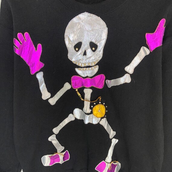 Vintage 90s Lee Tag Skeleton Patchwork Big Logo Sweatshirt