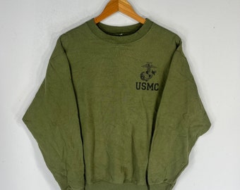 ヴィンテージ アメリカ海兵隊 イエロー スウェットシャツ M USMC 海