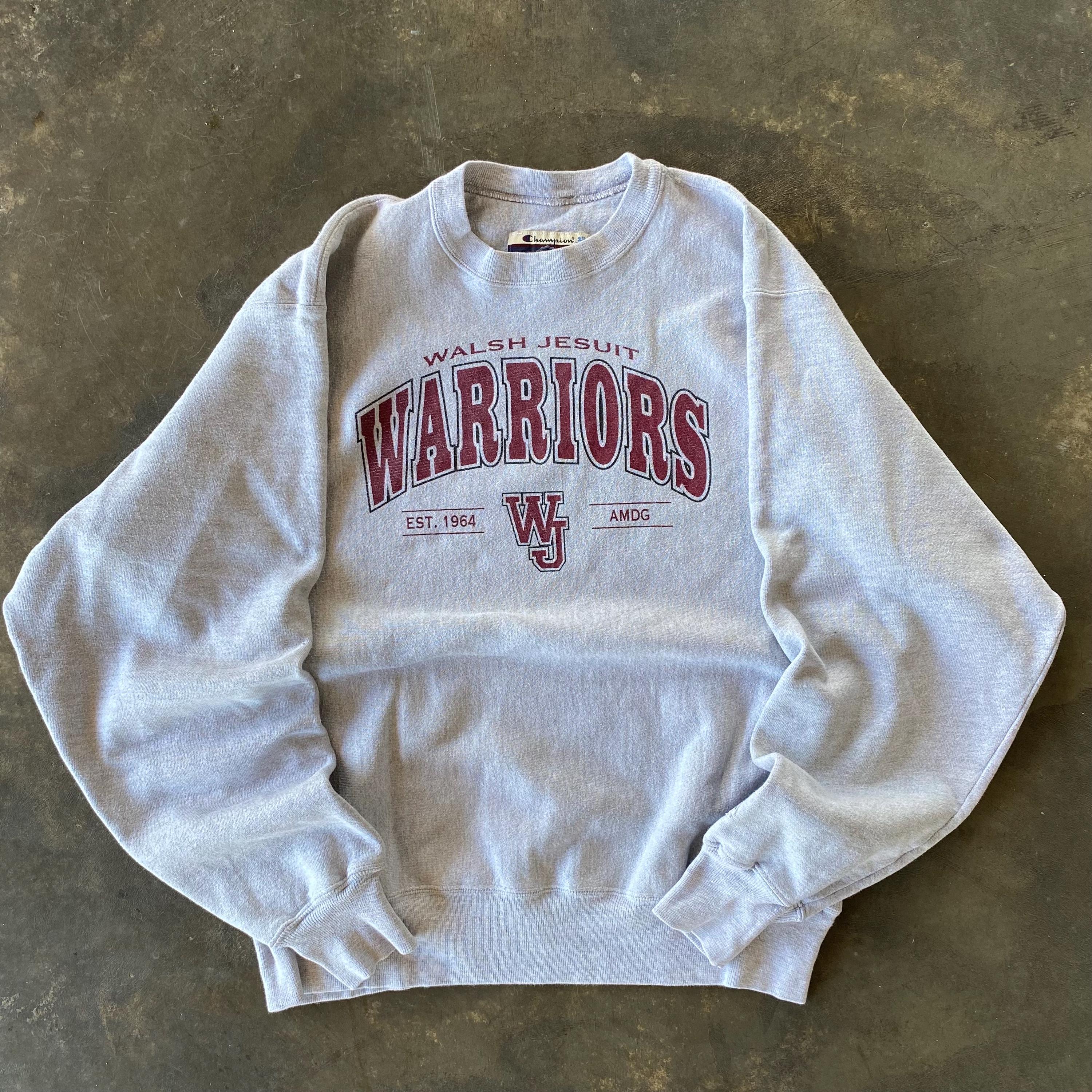Vintage Y2K Champion Tag Walsh Jesuit Warriors Spellout Big Logo