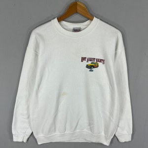 Vintage 90s Oneita Tag Hot August Night 1996 Reno Big Back Logo Printed Sweatshirt Crewneck Pullover Baggie Sweater Colour White Size Large
