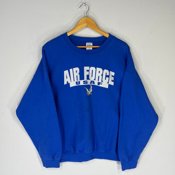 Vintage Y2K Gildan Air Force USAF Spellout Big Lo… - image 1