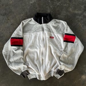 Sweat Vintage Wilson Staff Années 90 - Blanc, Col Rond, Taille XL, Sportswear