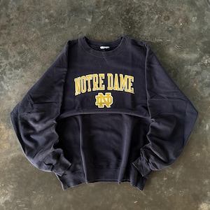 Maillot Baseball Vintage Notre Dame Fighting Irish - Taille L, Années 90, Bleu