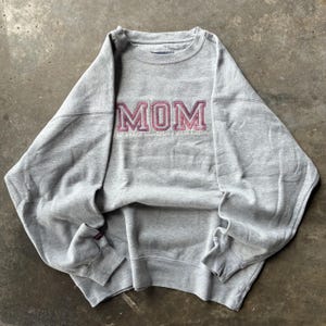 Vintage Y2K Jansport Tag MoM California State University BigLogo Embroidered Sweatshirt Crewneck Sweater Baggie Colour Gray Size large