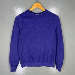 Vintage Y2K Champion Tag Small Logo Embroidered Sweatshirt Crewneck Pullover Sweater Champion Streetwear Champion Colour Purple Size Small