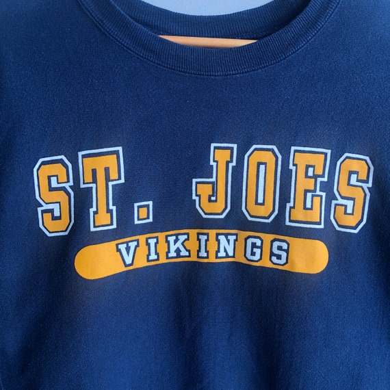 Vintage Y2K Champion TaG St Joes Vikings Spellout… - image 2