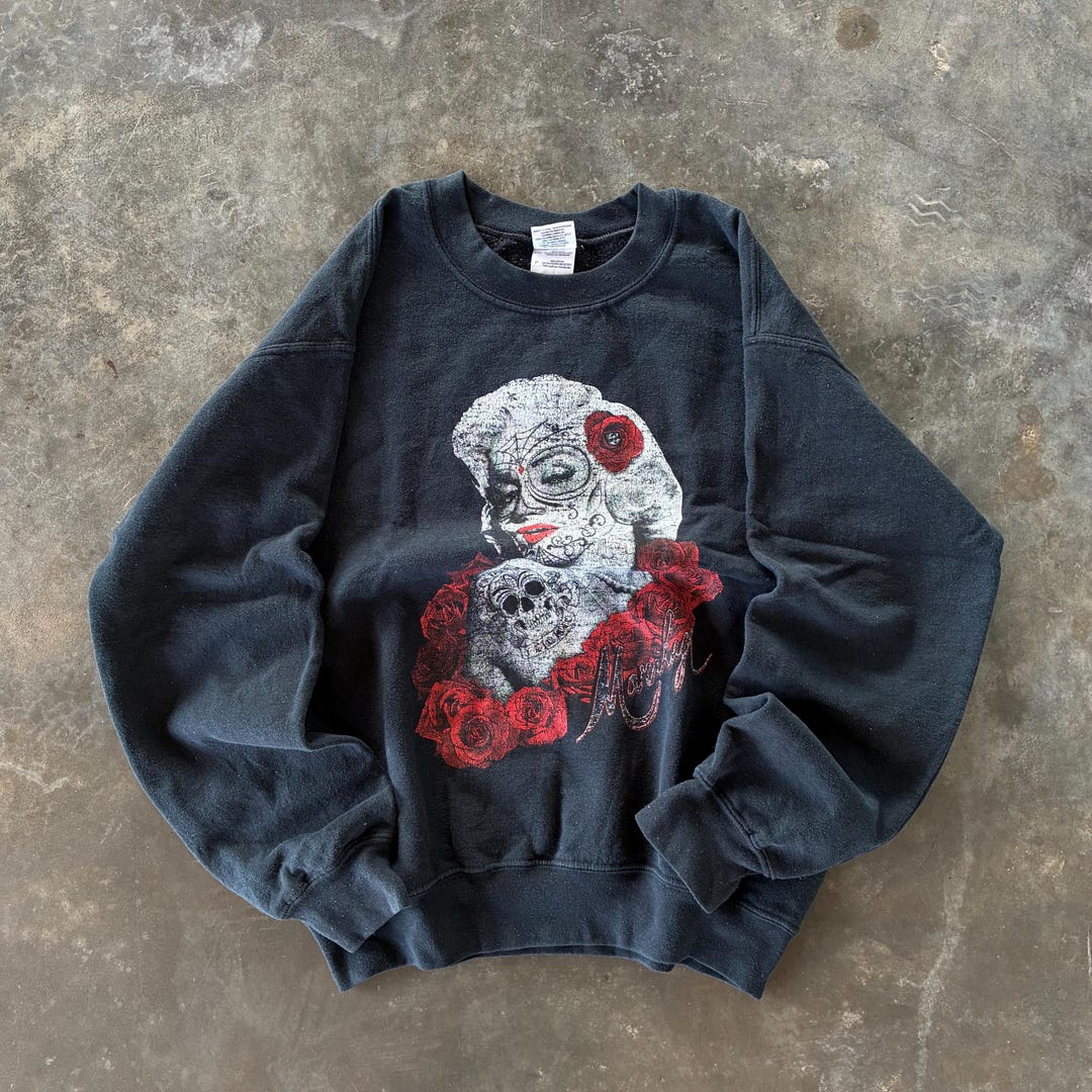 ま*ん様 夏休みオク　町田JAM購入　GILDAN Marilyn Monroe Vintage Gildan Tag Marilyn Monroe Spellout Big Logo Printed