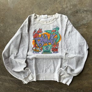 Vintage  90s Lee Tag Vintage Tokyo 1994 Apple Macworld Expo Big Logo Printed Sweatshirt Pullover Crewneck Sweater Colour Gray Size Medium