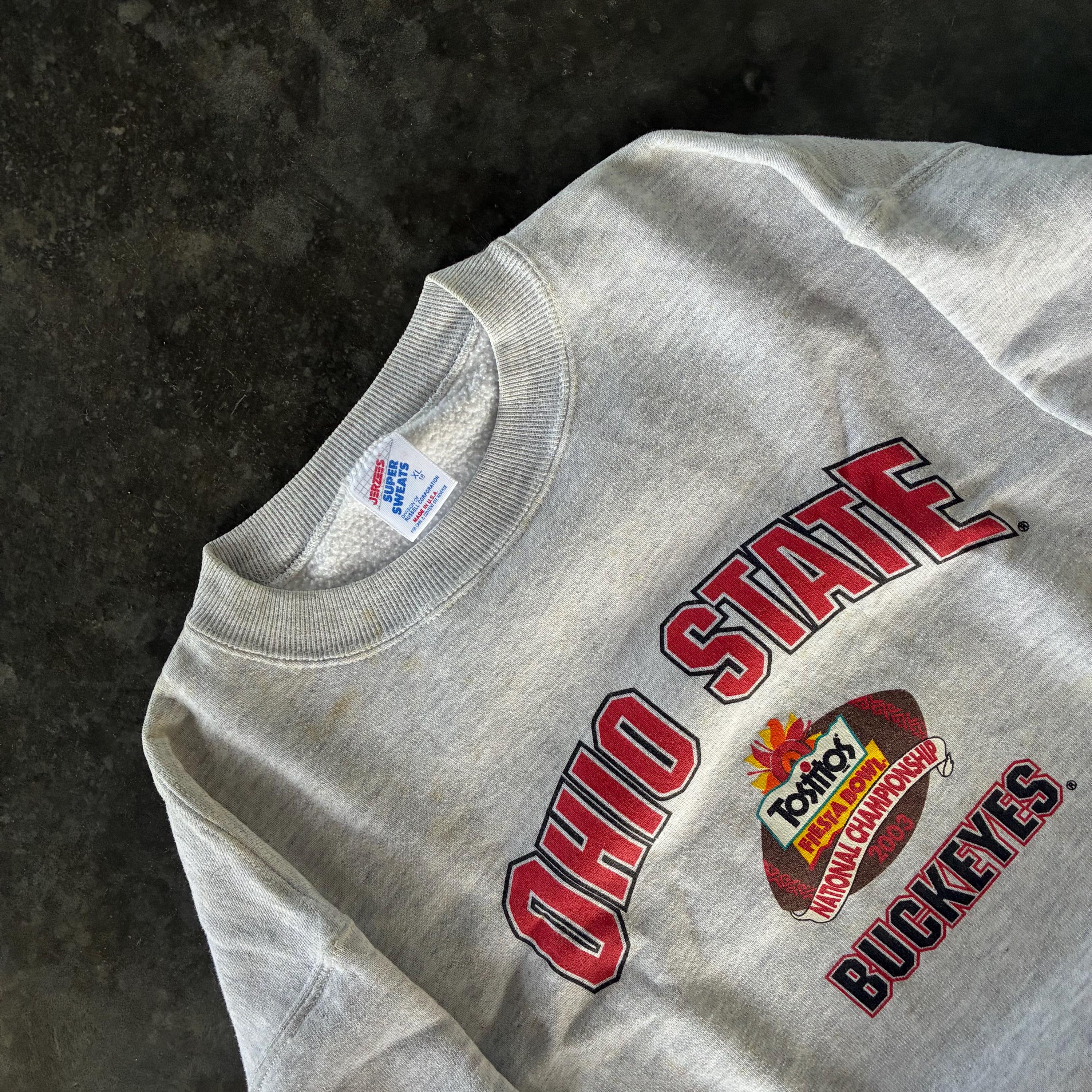 Vintage 90s Jerzees Tag Ohio State Buckeyes Tostitos Fiesta Bowl