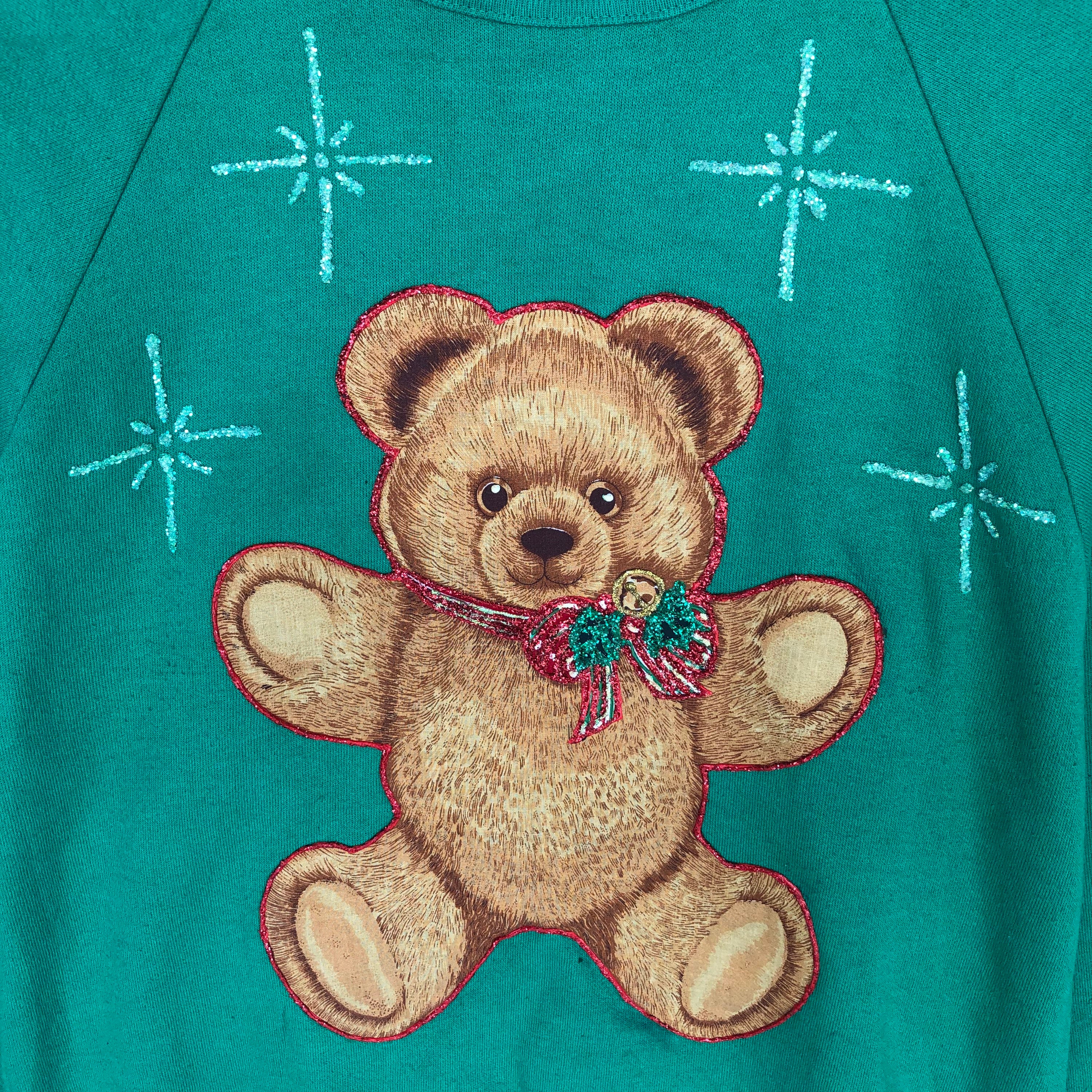 Vintage 90s Alore Tag Bear Patchwork Big Logo Sweatshirt Crewneck