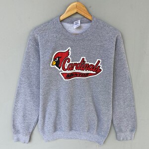 Vintage Y2K Gildan Tag Cardinals Mentor Spellout BigLogo Printed Sweatshirt Crewneck   Sweater Cardinals Football Colour Grey Size Small