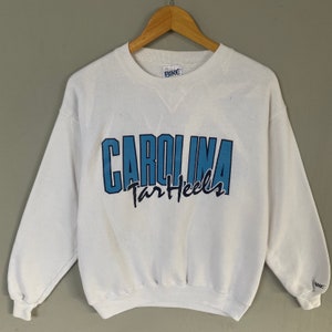 Vintage 90s Bike Tag Tag Carolina Tar Hells Spellout Biglogo Felpa stampata Girocollo Pullover Maglione Streetwear Colore Bianco Taglia Grande