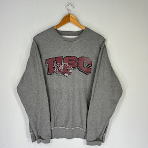 Vintage  University South Carolina Big Logo Printed Sweatshirt Crewneck Pullover University cAROLINS Sweater Baggie Colour Gray Size NA