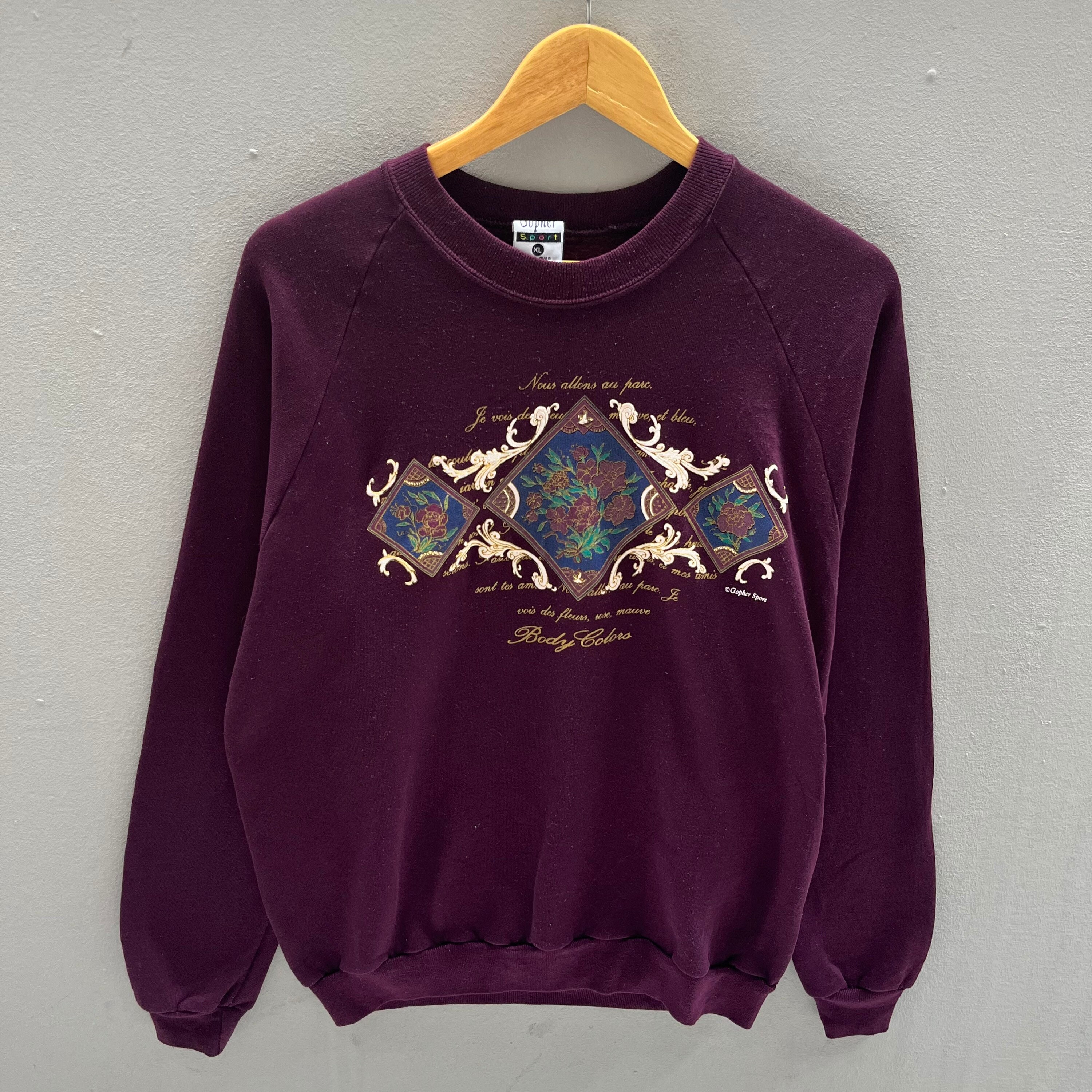 Vintage Gopher Sports Tag Big Logo Printed Sweatshirt