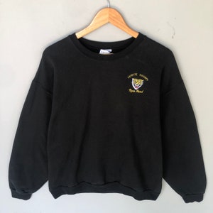 Vintage 00s Jerzeez Tag Fayette County Tiger Band Embroidery Logo Sweatshirt Crewneck Colour Black Size Large