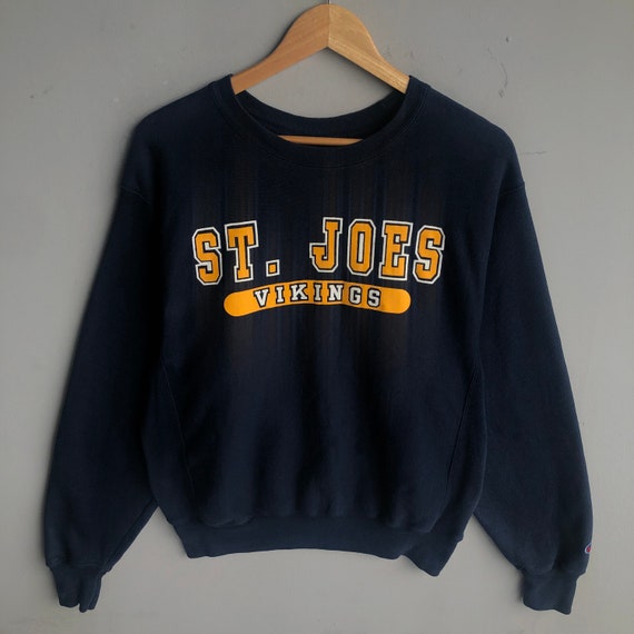 Vintage Y2K Champion TaG St Joes Vikings Spellout… - image 1