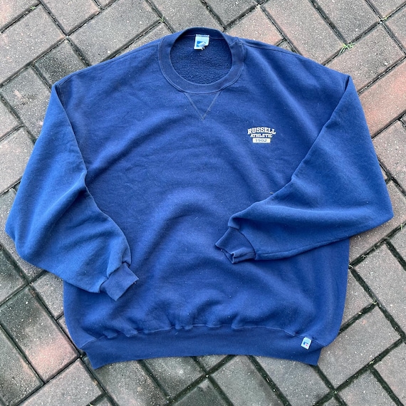 Vintage 90s Russell Tag Russell Athletic Spellout Small Logo