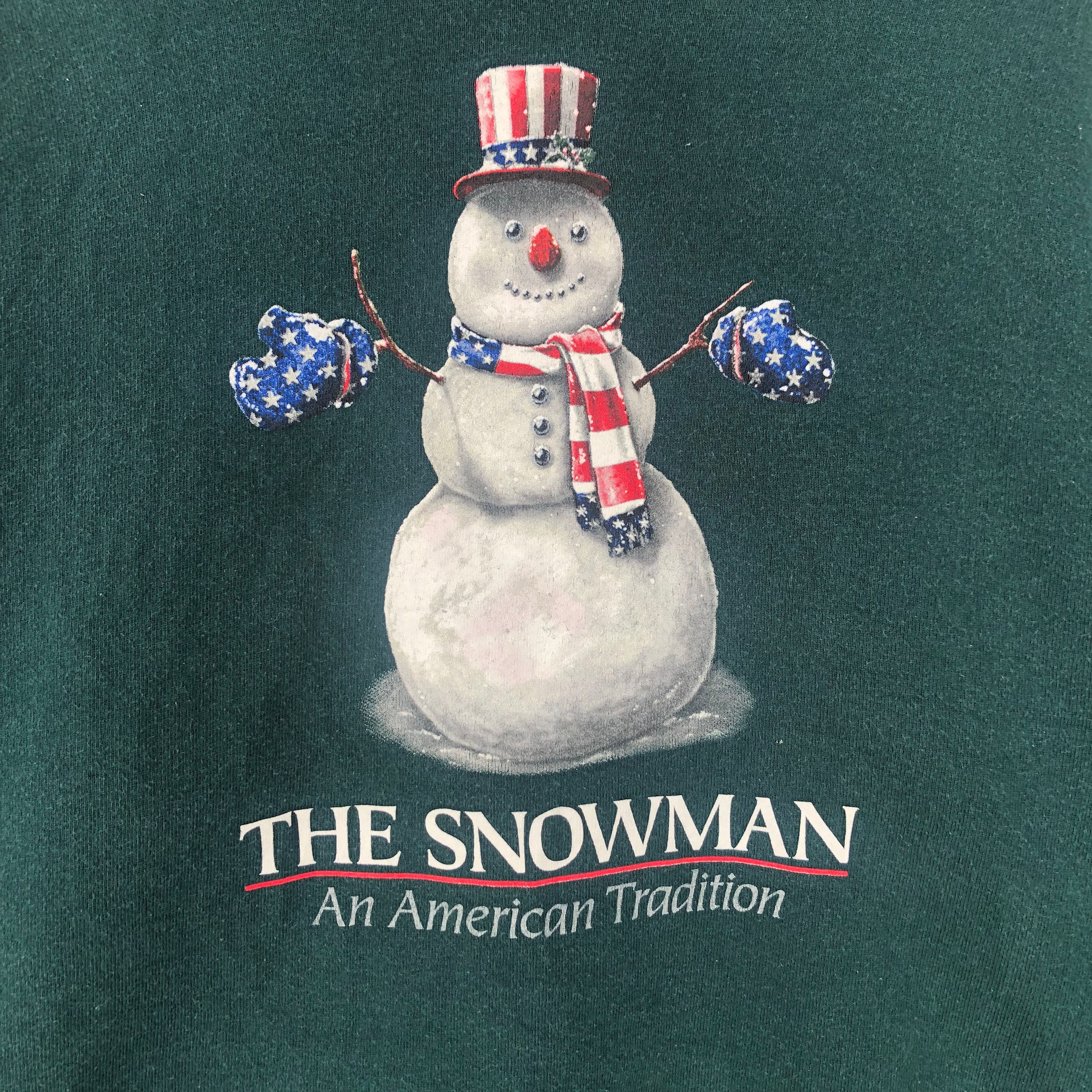 Vintage 00s Pluma Tag the Snowman an American Tradition Big Print 