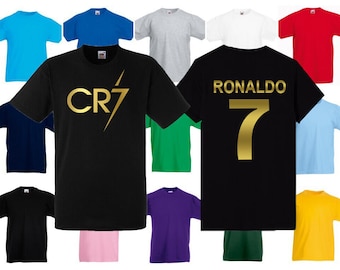 CR7 Ronaldo T Shirt Kids unisex Football Youtuber GOAT Merch Birthday Gift