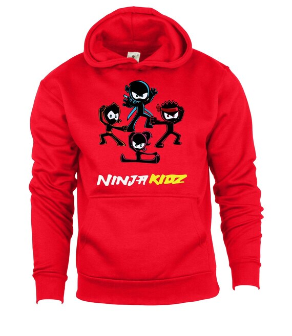New Kids Childrens Ninja Kidz Hoodie Unisex Gaming Team Boys Girls Cool TV Gift Etsy
