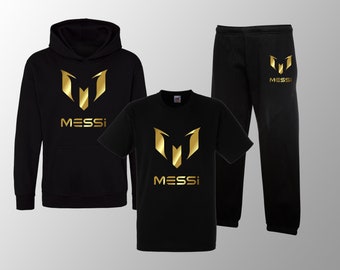 New Messi Kids Tracksuit Hoodie/T-shirt and Joggers Football Jersey Birthday Gift